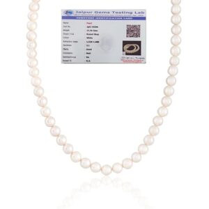 INARI SHINES 925 Silver Fresh Water Pearl Single Line Necklace| Pearl Mala| Gift for Women & Girls| With 925 Stamp & Lab Certificate