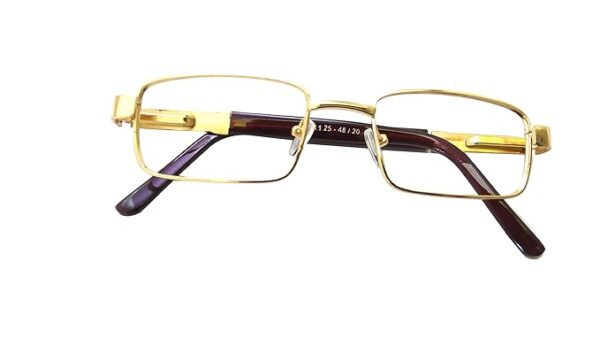 N Specs Reading Glasses For Men Women Metal Golden Colour Thik Side Retro Type Old Is Gold Full Frame With Unbreakable Fiber Glasses